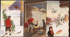 SPANGE. Lott 9 kort m/dyremotiver. Brukt og UB. (Alle Litografisk Kompani). Kv 1 til 2