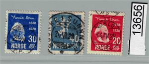 Nk 151, 161 og 162 o. Fullstempler "BJØRKE I SUNNMØR" (Grad 7) og "OSLO P.P." miniartyrstempel