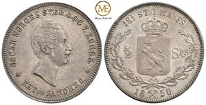 1/2 Speciedaler 1850 Oscar I. Kv.01