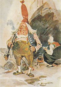 Kunstnerkort - Bergslien, nyare utgåve