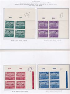 BALTIKUM-ESTLAND xx Mi 148-51, 1939 Kurort Pernau i hjørne 4-blokker (€ 52)