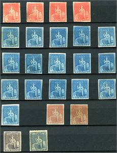 Duplicates Mauritius and Latin-America in a stockbook.