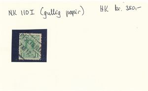 Nk 110 I o. 1kr Haakon pakkestemplet "KRISTIANIA 7 XII 12" (Hk 350)