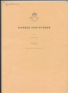 LITTERATUR - NORGES POSTSTEDER Utgave 1981 + noen ark om vannmerker og posthornfrimerker