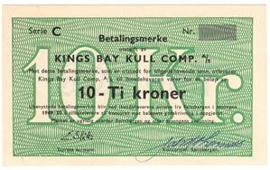10 kroner 1949/50 Kings Bay Kull Comp. Kv.0