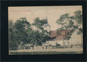 HOLTS KIRKE VED TVEDESTRAND (N. K. 1417) sendt til USA 1908. Slitasje og  hjørnebrekk