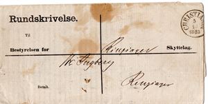 Brev Korsbånd til Ringsager skytterlag