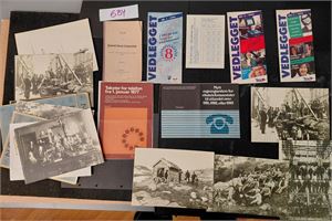 TELEFONHISTORIE Love for Grimstad og Omegns Telefonselskab 1892. Medfølger noen brosjyrer/kopier av gamle bilder vedrørende telefonen