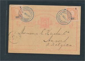 LOURENCO MARQUES Oppfrankert helsak stemplet "8-MAI.00" til Belgia