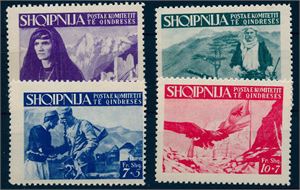 ALBANIEN. 1944. Uofficielt set. **
