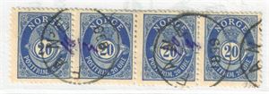 NK 69, plate II. Pen 4-stripe stemplet "Fane"(Ho) 1899.