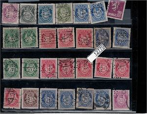 PERFINS "S P" Lot 28 merker stilling 1-6