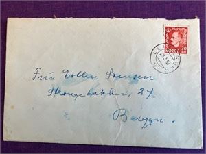 Brev stmpl. Leikanger i mars 1953