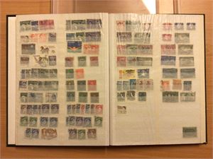 Canada Instikksbok med ca. 250 4-blokker og enkeltmerker ** 1960-80