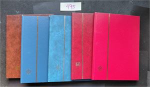 POSTALE ETIKETTER, STEMPELAVTRYKK+ 5 16 siders bøker med diverse eldre og nyere