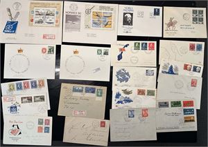 FDC+ Noen bedre + noen brev inkl "TINN AUSTBYGD" schweizerstempel 1970