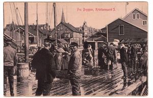 FRA BRYGGEN, KRISTIANSAND S (Blazek) sendt til Bergen 1909