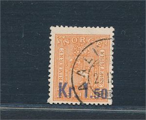 Nk 86 o. 1,50 / 2sk2. Ok merke med del av "AALESUND" stempel