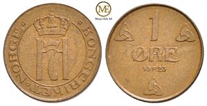 1 øre 1923 Haakon VII. Kv.0