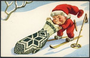 Damsleth. Samling med 223 kort. Hovedvekt på 1950-årene, og noen med samme motiv, men da med ulik bakside.