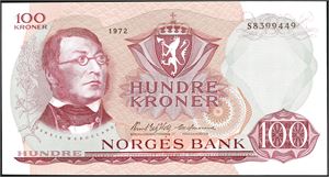 100 kroner 1972, serie S 8399449. 0