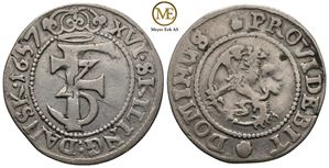 Mark 1657 Frederik III. Kv.1/1+