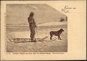 Fritjof Nansen/Grønland. Ni eldre tyske kort av "Gruss aus"-typen.