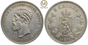 2 kroner 1902 Oscar II. Kv.0