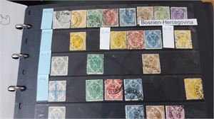 Tre visiralbum med frimärken från BOSNIEN, BULGARIEN, CYPERN och FN