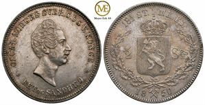 1/2 speciedaler 1850 Oscar I. Kv.0/01