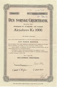 Den Norske Creditbank Litra A.