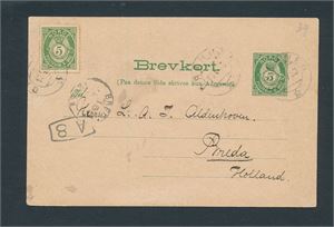 Nk 52 IV på oppfrankert helsak til Breda, Nederland stemplet "BERGEN 13-V-93"