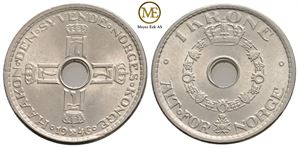 1 krone 1946 Haakon VII. Kv.0