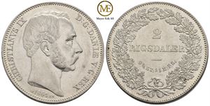 2 rigsdaler 1864 Christian IX. 5.1-H.4A. Kv.01