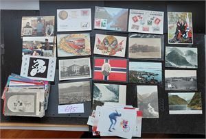Diverse kort, noen stedskort, reklamekort, maxikort OL 1994 +