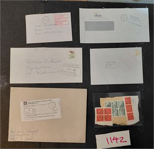 FOR LITE FRANKERTE BREV 5 stk 1994-2004 med forskjellige stempler/noteringer. Medfølger 3 klipp med hjelpestempel "LILLESAND 1987" GI BUD!
