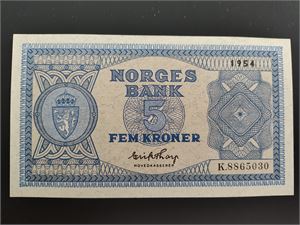 5 kroner 1954 K ex. Skanfil 2019