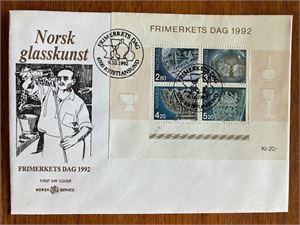 FDC Frimerkets Dag -92 Miniark
