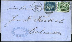 GB. 5 old covers to India and two sent to Ceylon. Mixed condition.