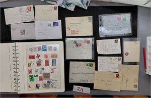 ASKER KOMMUNE Perm med merker, brev og kort som skal være stemplet i Asker. Gammelt og nyere