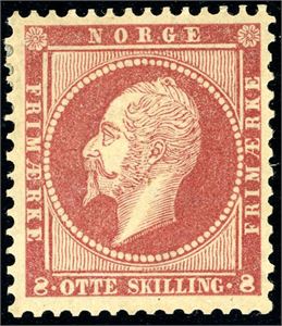 5. 8 skilling Oscar. Lett eierstempel i limet.
