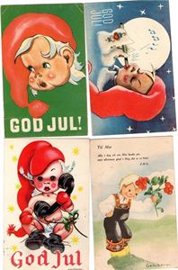 Postkort. Coucheron, julekort