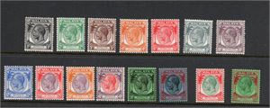 FEDERATED MALAY STATES, STRAITS SETTLEMENT 1936. SG 60-71* (fastsättarskuggor) (SG £ 200+)