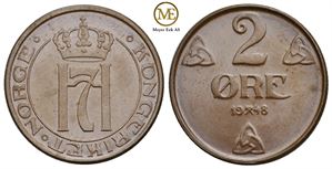 2 øre 1948 Haakon VII. Kv.0/prakt