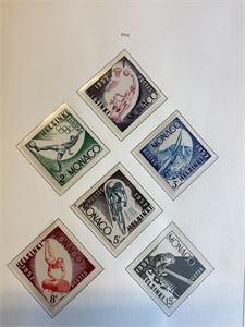 Monaco, samling 1885 -1984 i 2 Leuchtturm SF album.  **/*  Noen merker frem til 1963, men etter det ganske bra besatt.