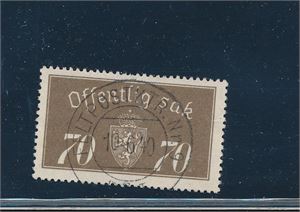 TJENESTE Nk 19 o. Lux stempel "FELTPOSTKTR. NR 9 10-6-40"