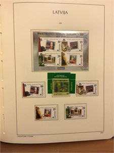 Latvia 1918 - 2013 samling stemplet / ** i 2 Leuchtturm SF album  Del II fra 1991 er komplett.