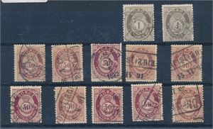 Nk 22/30 o. 2 stk 1øre og 10 stk 50øre