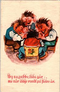 THRAPS Forlag. Lott 11 kort m/Troll motiver. Brukt og UB. Kv 1 til 3