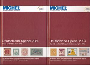 KATALOGER MICHEL Tyskland Spezial bind 1 og 2 2024. Ny pris € 196. Ubrukte